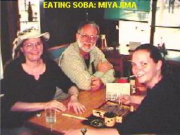 Eating soba in Miyajima